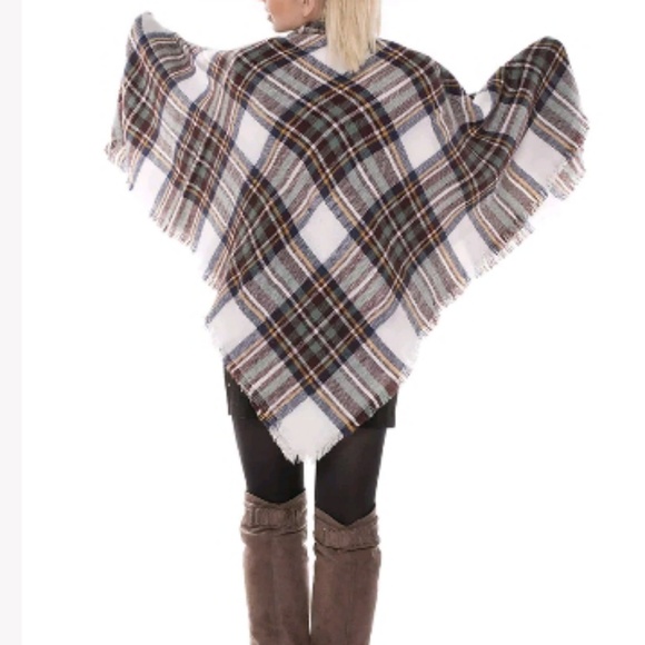 NEW Oversized Tartan Plaid Scarf - Picture 6 of 10